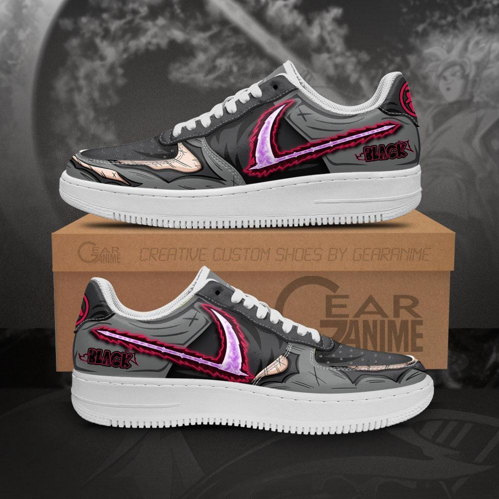 Goku Black Rose Custom Anime Low-Top Leather Sneakers