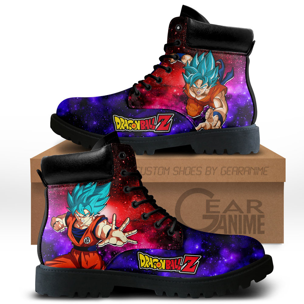 Goku Blue Custom Anime Combat Boots NTT051