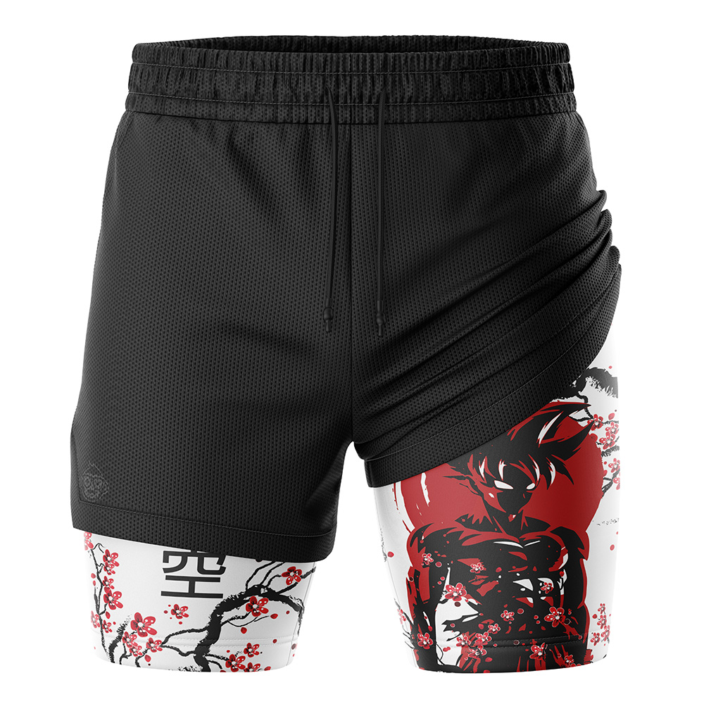 Goku Cherry Blossom DBZ 2-in-1 Performance Shorts