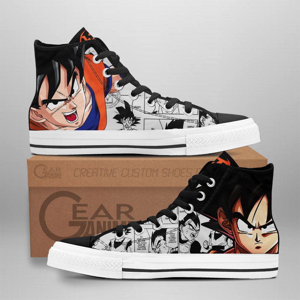 Goku Custom Anime High-Top Canvas Shoes