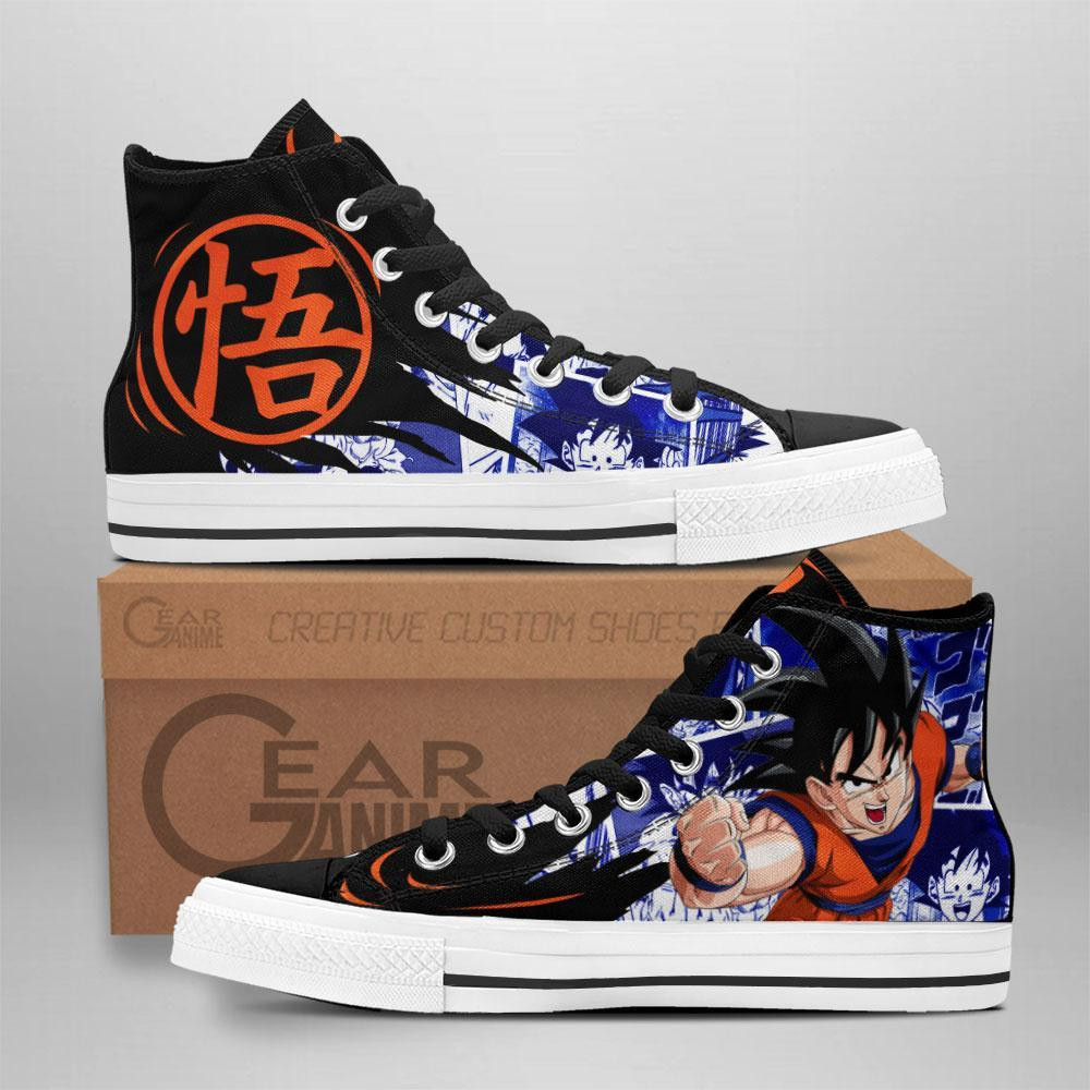 Goku Custom Anime High-Top Canvas Shoes TT3108