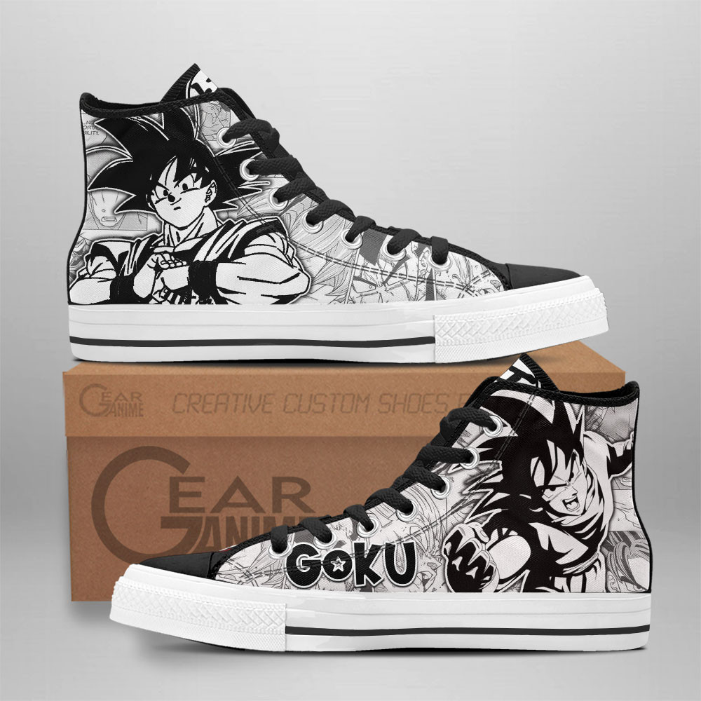 Goku Custom Anime High-Top Canvas Shoes