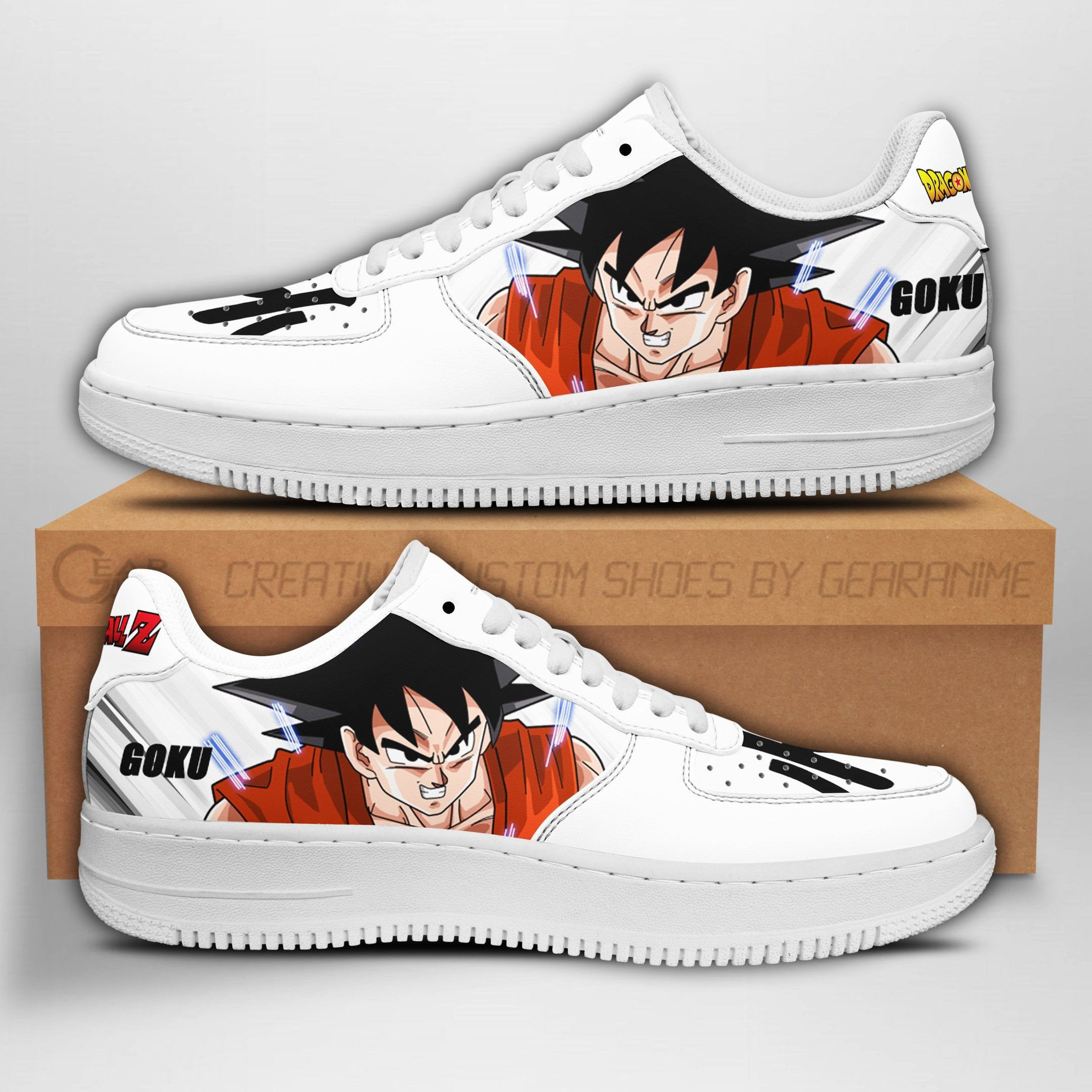 Goku Custom Anime Low-Top Leather Sneakers