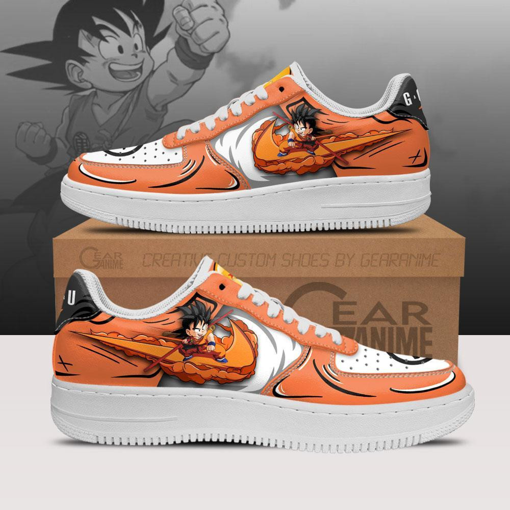 Goku Flying Nimbus Custom Anime Low-Top Leather Sneakers
