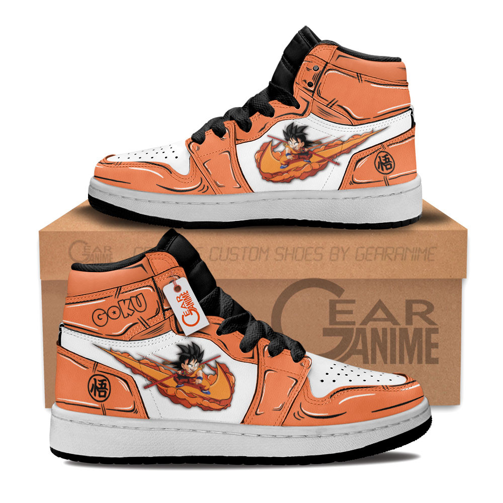 Goku Kid Custom Anime Kids High-Top Leather Sneakers Personalized