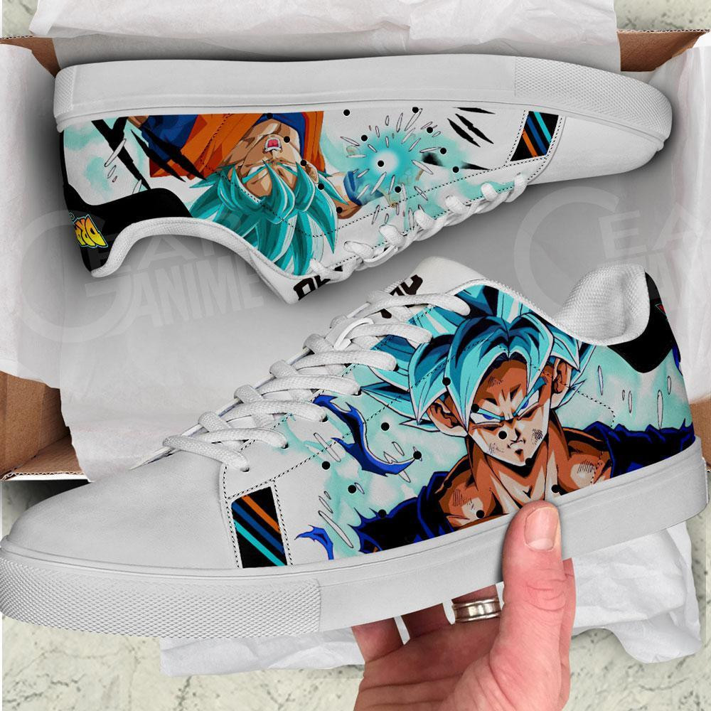 Goku SSJ Blue Custom Anime Classic Court Shoes
