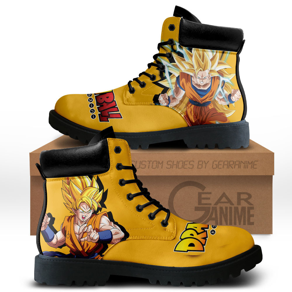 Goku Super Saiyan Custom Anime Combat Boots