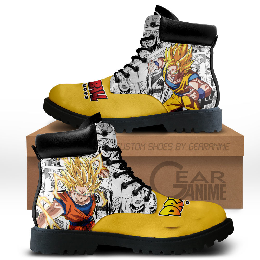 Goku Super Saiyan Custom Anime Combat Boots