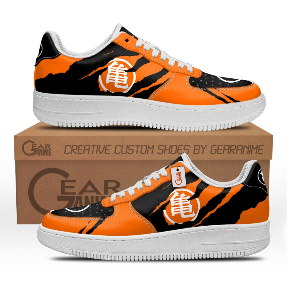 Goku Turtle Hermit Symbol Custom Anime Low-Top Leather Sneakers