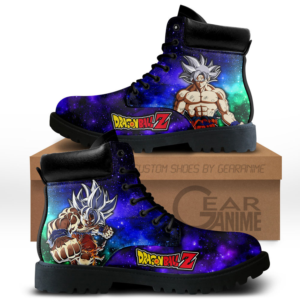 Goku Ultra Instinct Custom Anime Combat Boots Galaxy Style