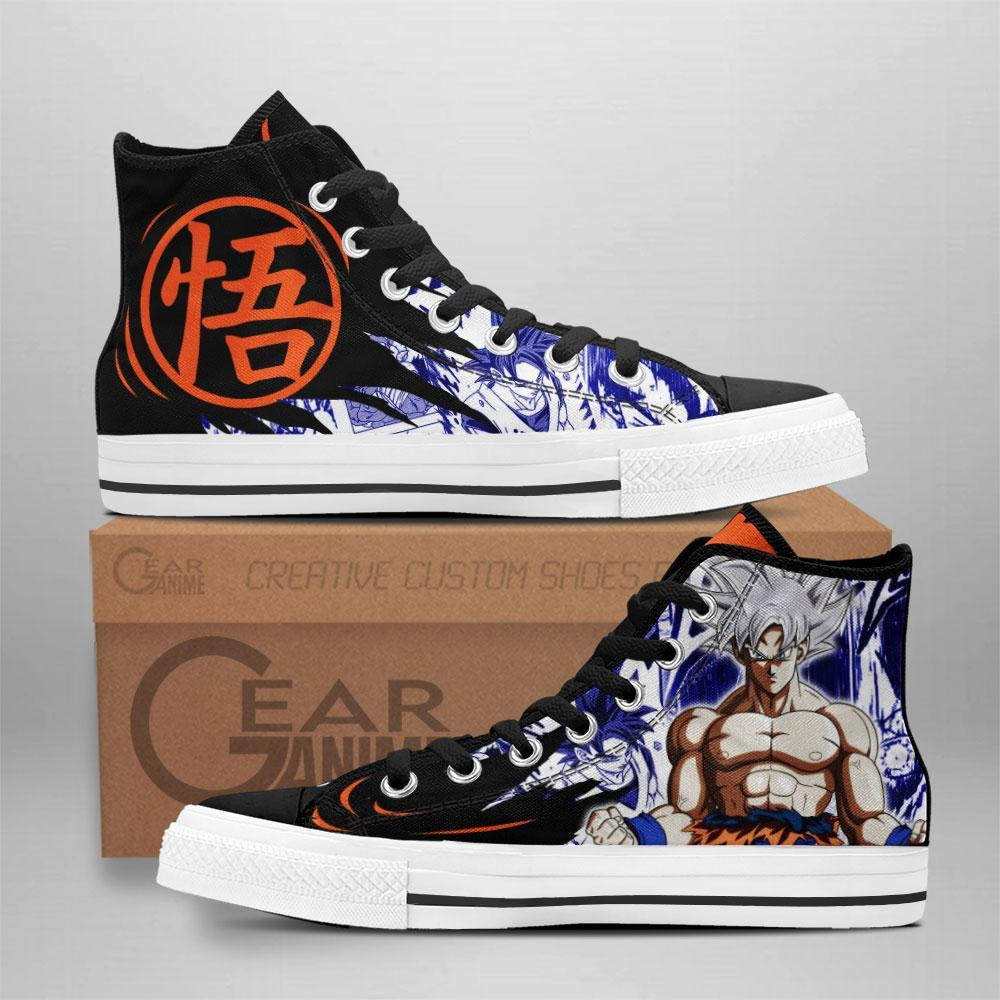 Goku Ultra Instinct Custom Anime High-Top Canvas Shoes TT3108