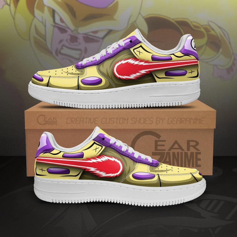 Gold Frieza Custom Anime Low-Top Leather Sneakers