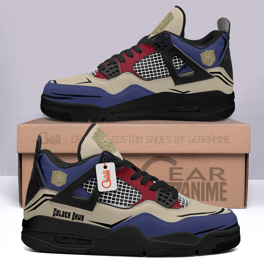 Golden Dawn Retro 4 Leather Sneakers Custom Name
