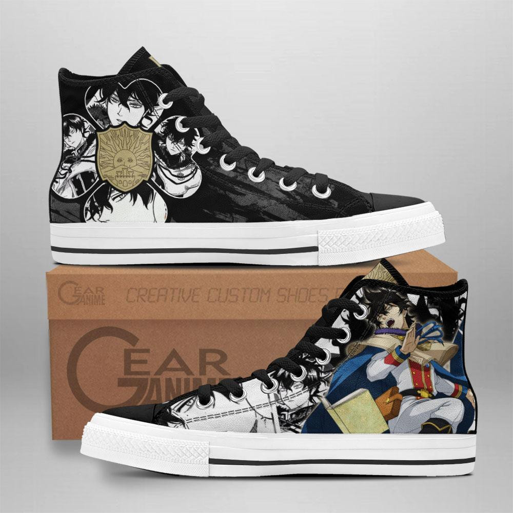 Golden Dawn Yuno Custom Anime High-Top Canvas Shoes TT0410