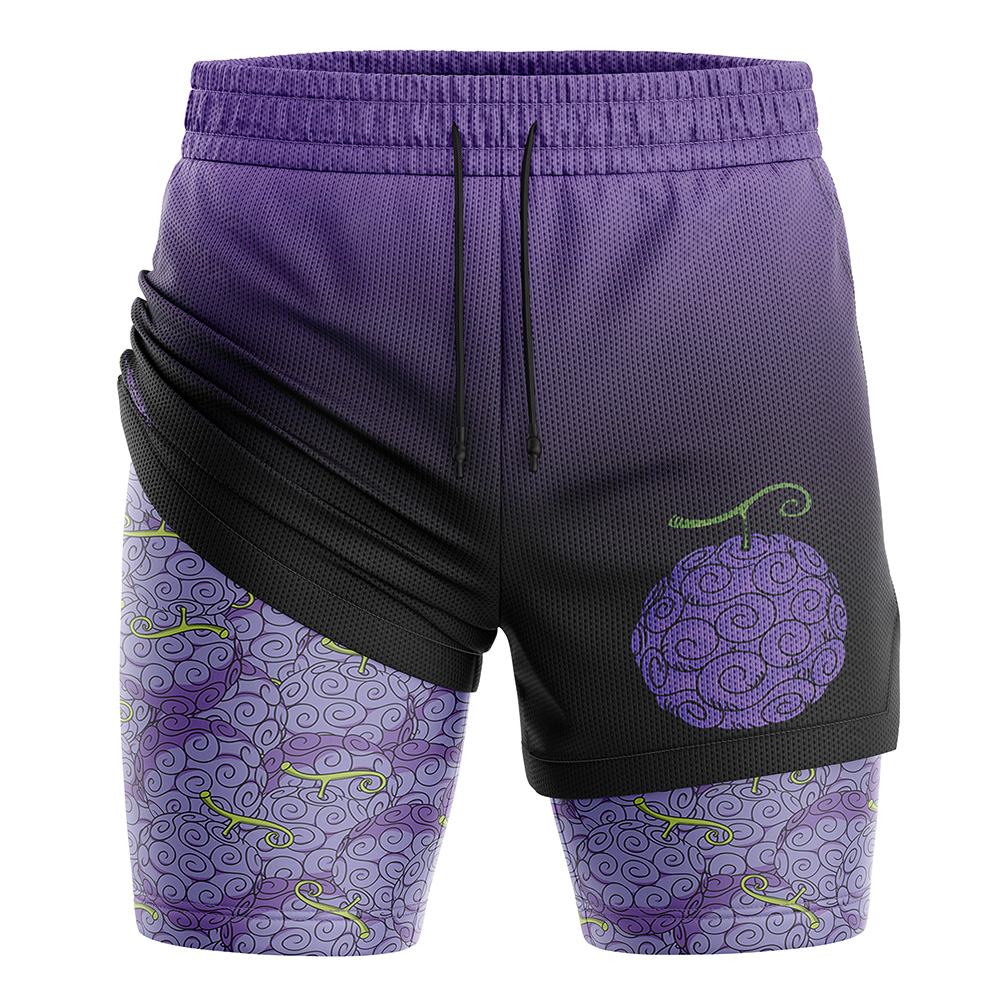 Gomu Gomu No Mi One Piece 2-in-1 Performance Shorts