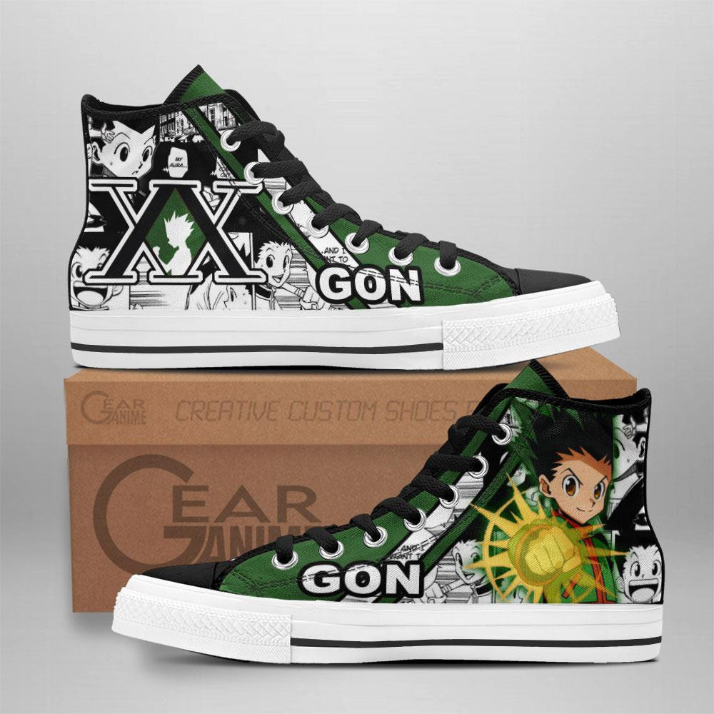 Gon Jajanken Custom Anime High-Top Canvas Shoes TT2608