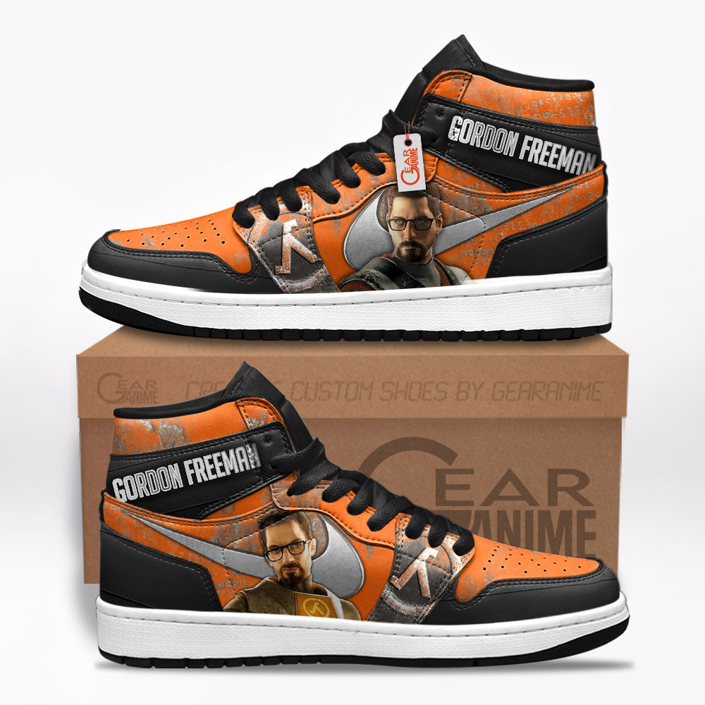 Gordon Freeman Custom Gaming High-Top Leather Sneakers