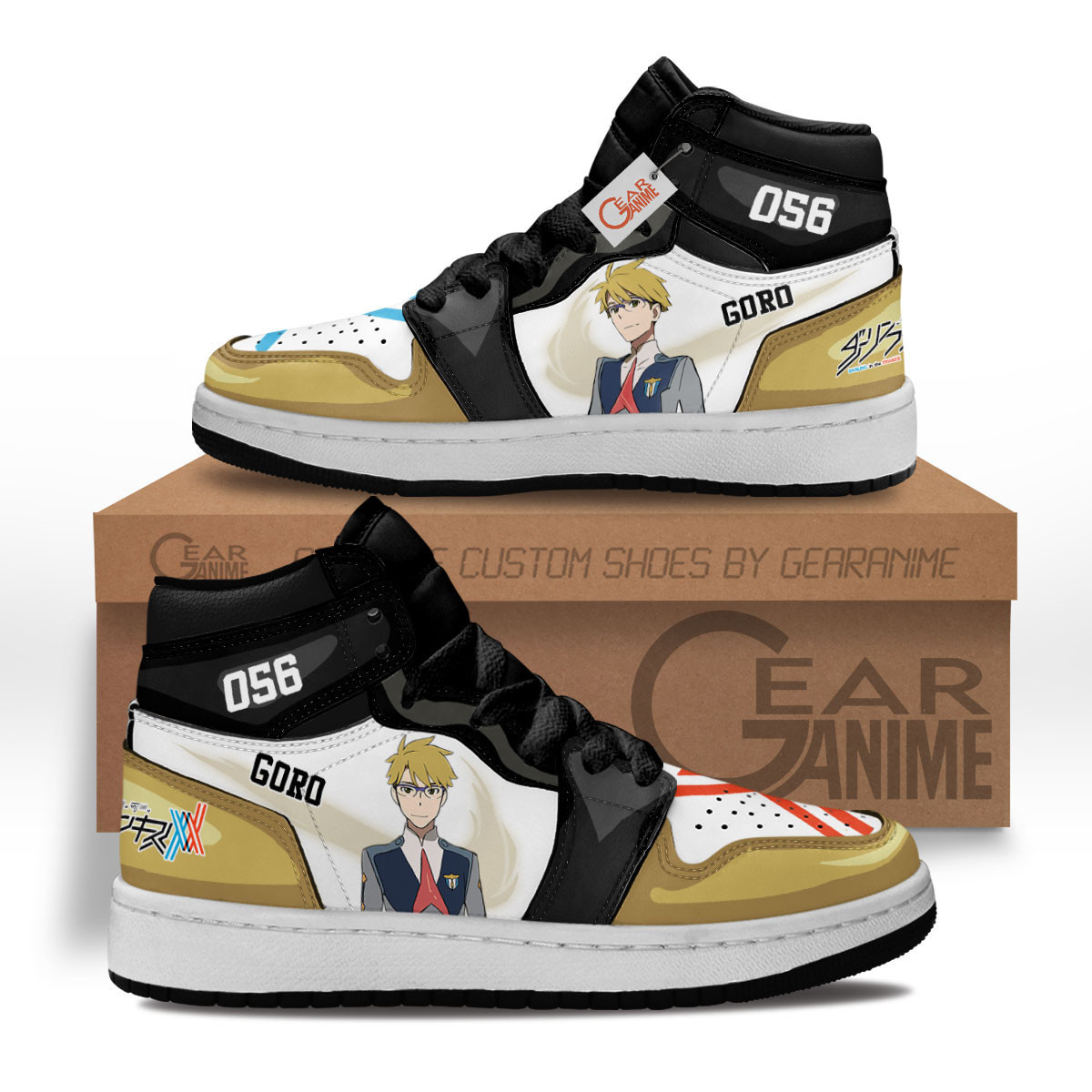 Goro Code 056 Custom Anime Kids High-Top Leather Sneakers MV1302