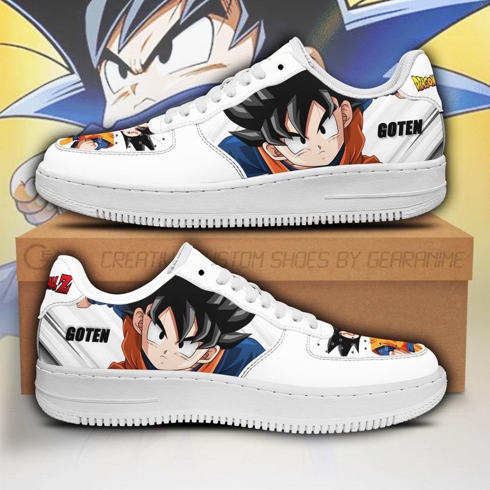 Goten Custom Anime Low-Top Leather Sneakers