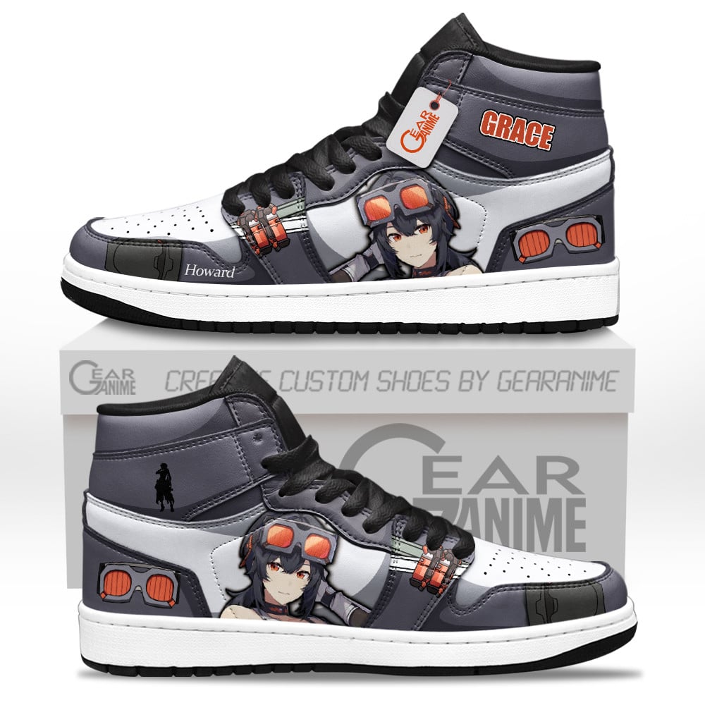 Grace Howard Custom Gaming High-Top Leather Sneakers Zenless Zone Zero Custom Shoes