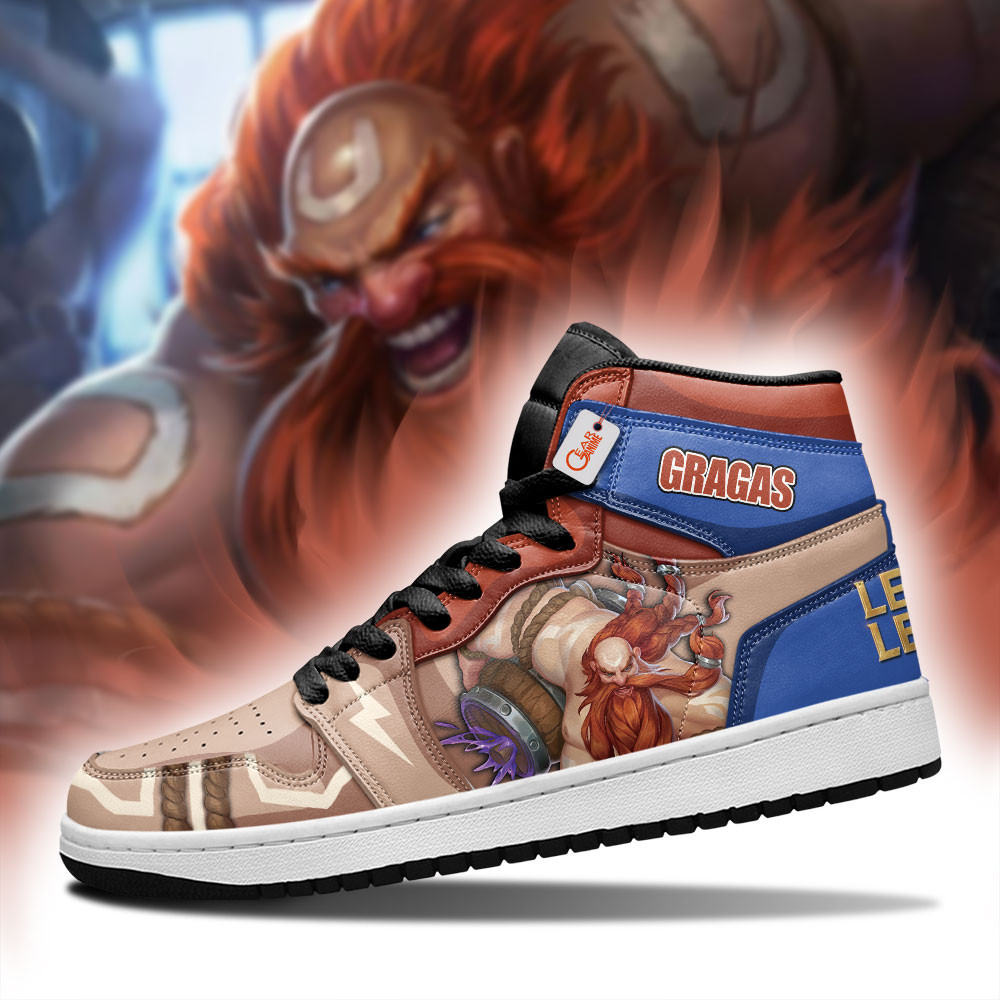 Gragas Custom Gaming High-Top Leather Sneakers LOL Custom Name