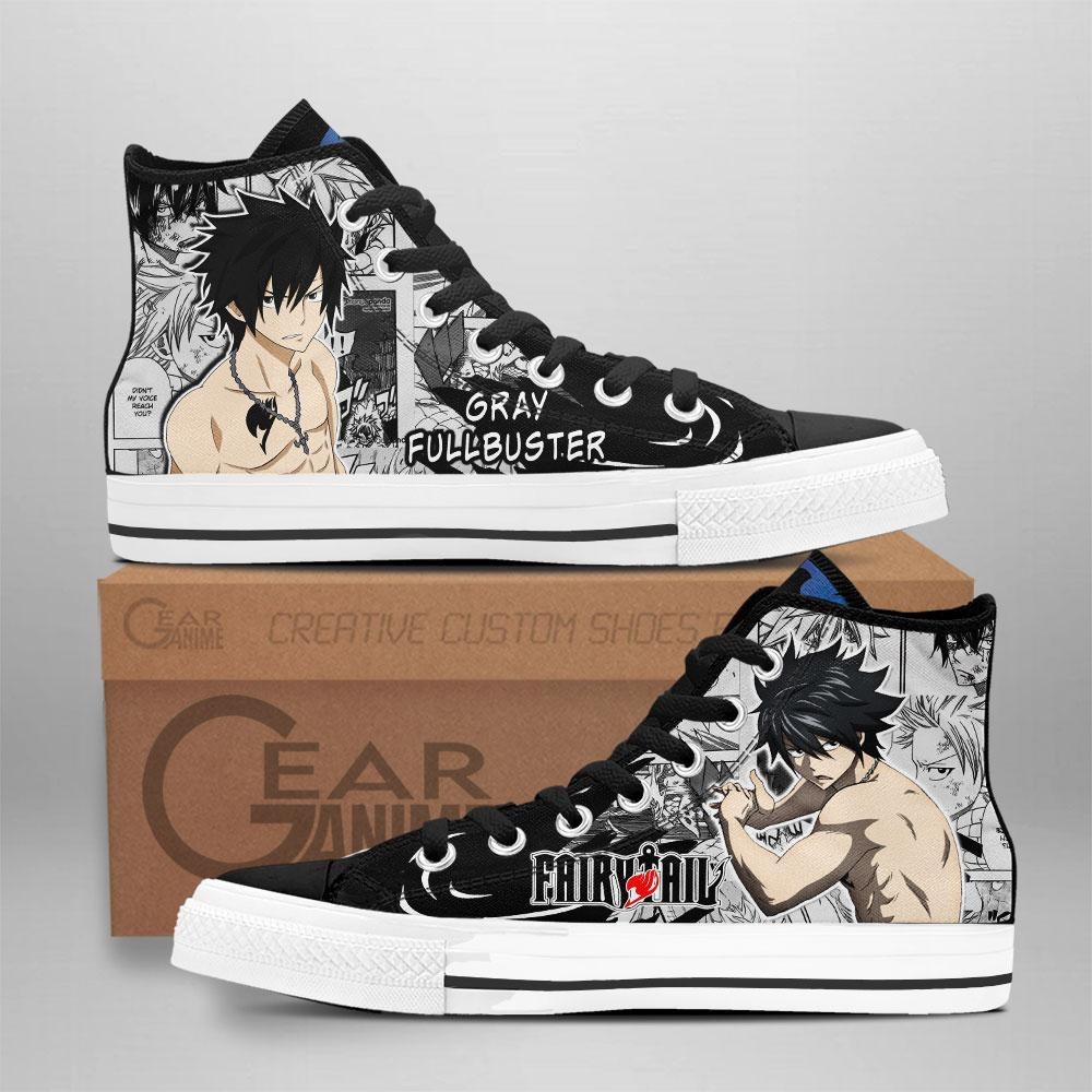 Gray Fullbuster Custom Anime High-Top Canvas Shoes NTT041