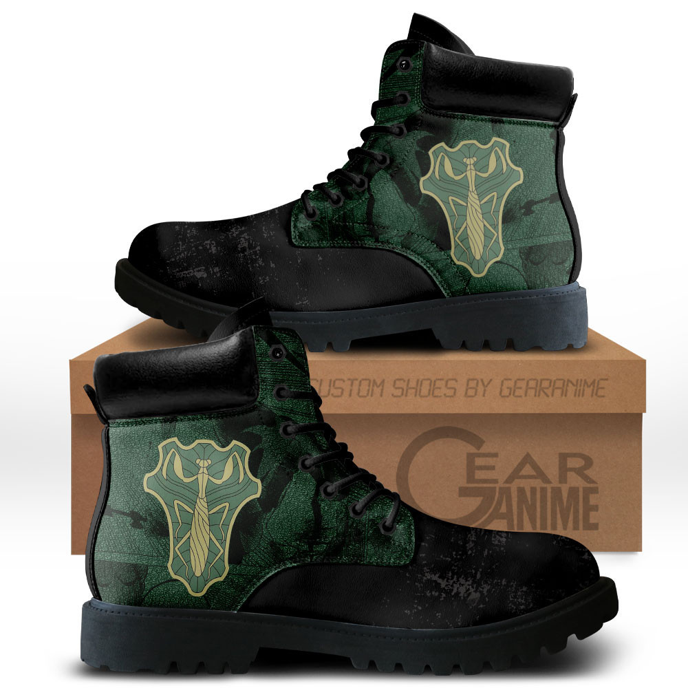 Green Mantis Custom Anime Combat Boots MV0710