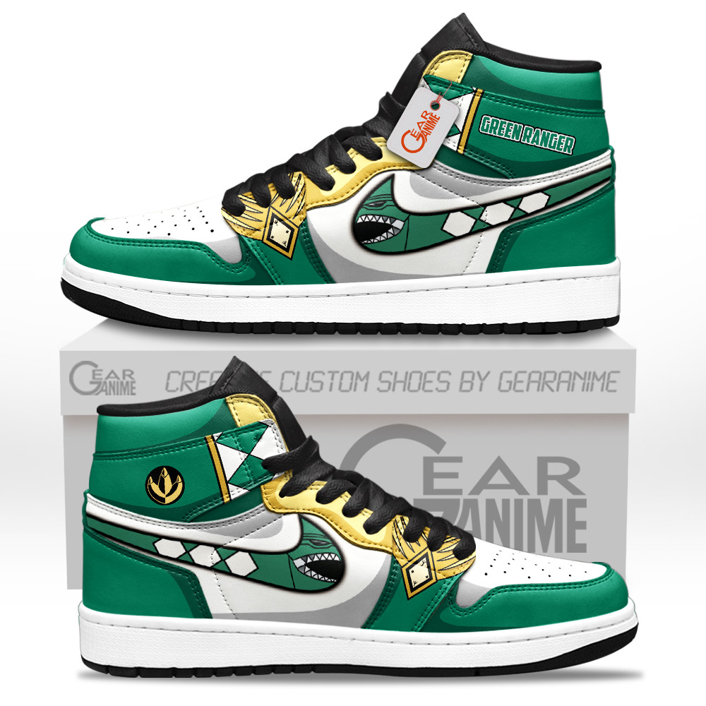 Green Power Ranger Custom Movie High-Top Leather Sneakers