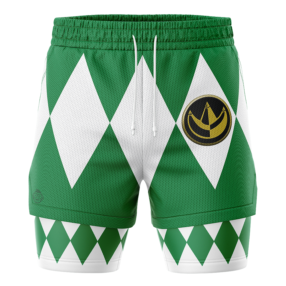 Green Ranger V1 Mighty Morphin Power Rangers 2-in-1 Performance Shorts