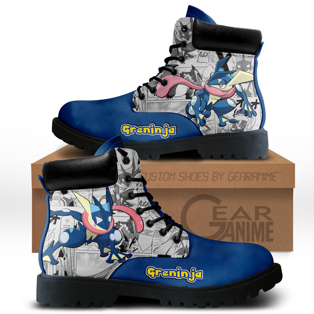 Greninja Custom Anime Combat Boots NTT051