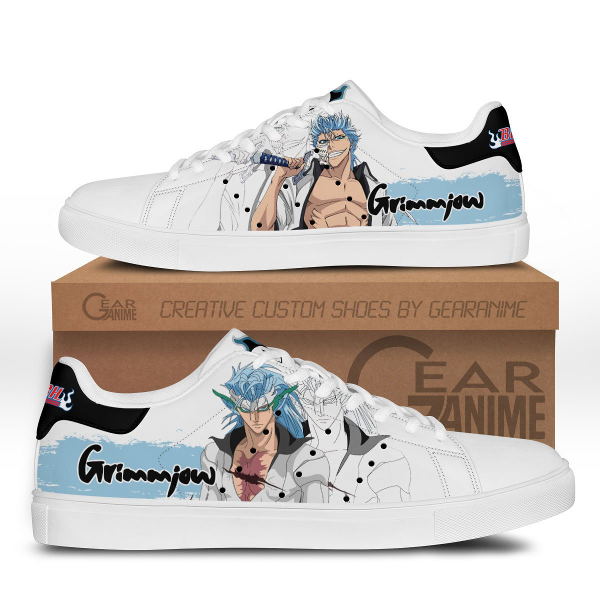 Grimmjow Jaegerjaquez Custom Anime Classic Court Shoes