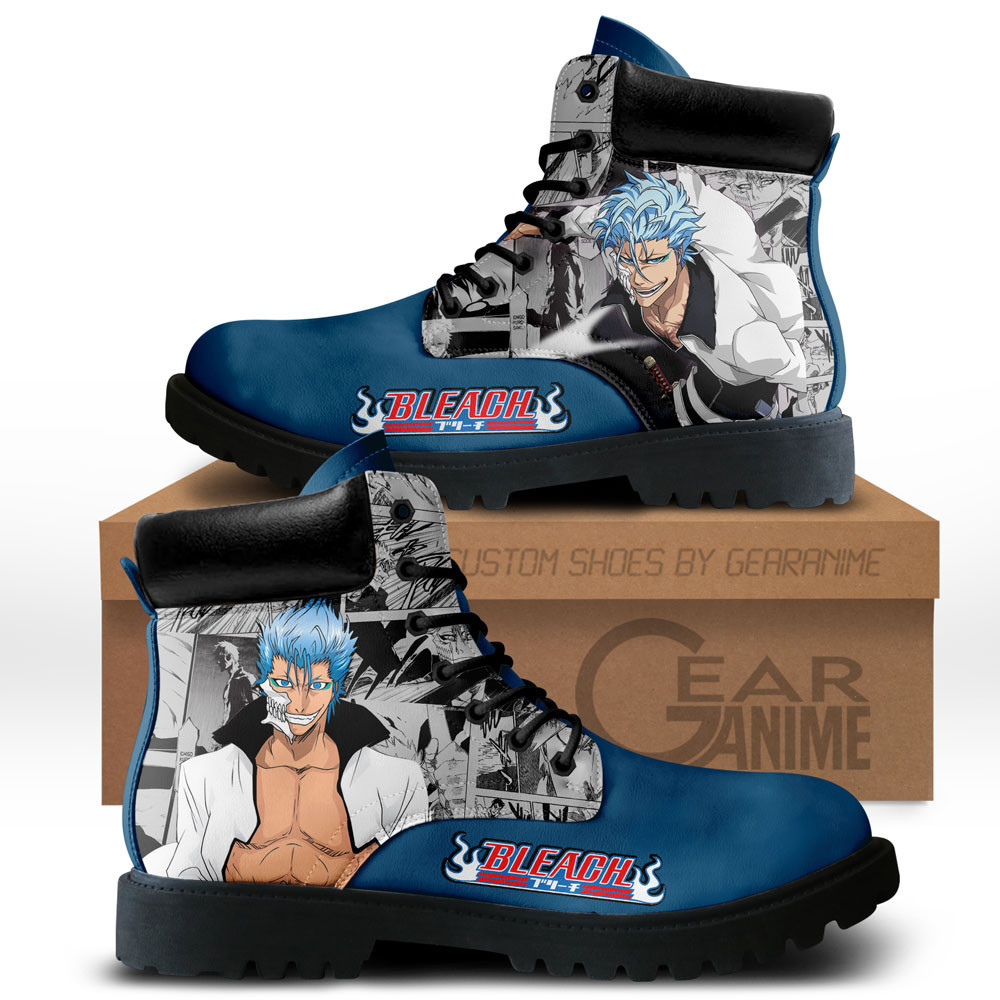 Grimmjow Jaegerjaquez Custom Anime Combat Boots NTT071