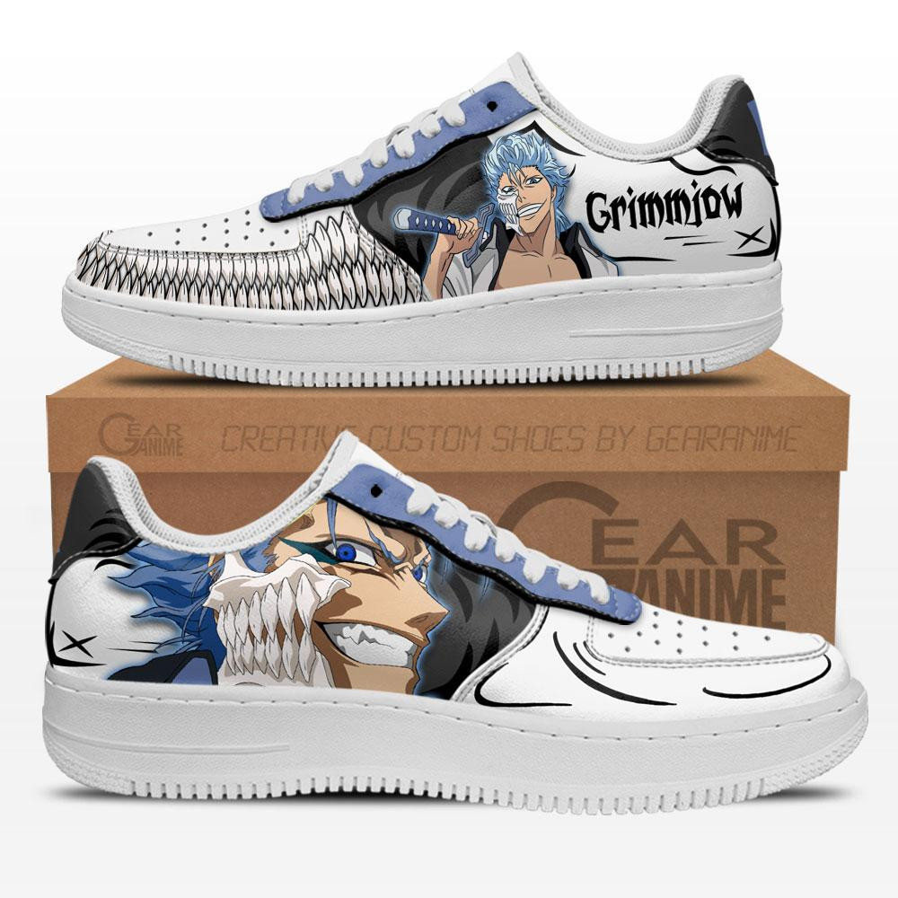 Grimmjow Jaegerjaquez Custom Anime Low-Top Leather Sneakers