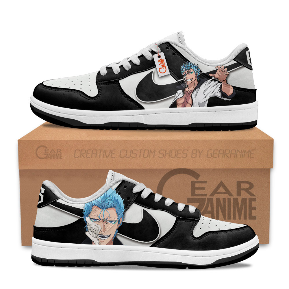 Grimmjow Jaegerjaquez Custom Anime Low-Top Skate Sneakers