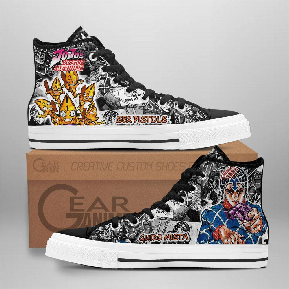 Guido Mista Custom Anime High-Top Canvas Shoes NTT111