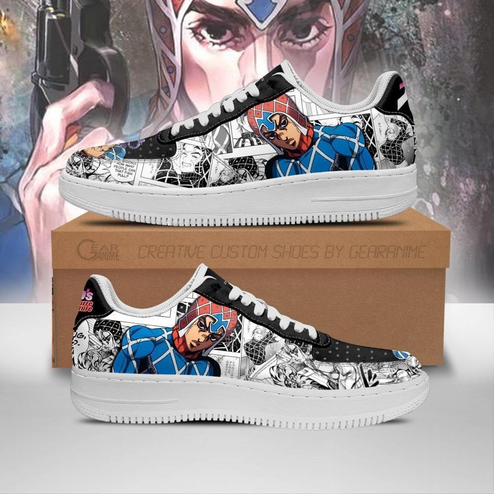 Guido Mista Custom Anime Low-Top Leather Sneakers