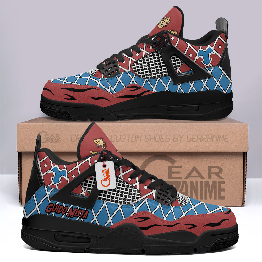 Guido Mista Retro 4 Leather Sneakers Custom Name