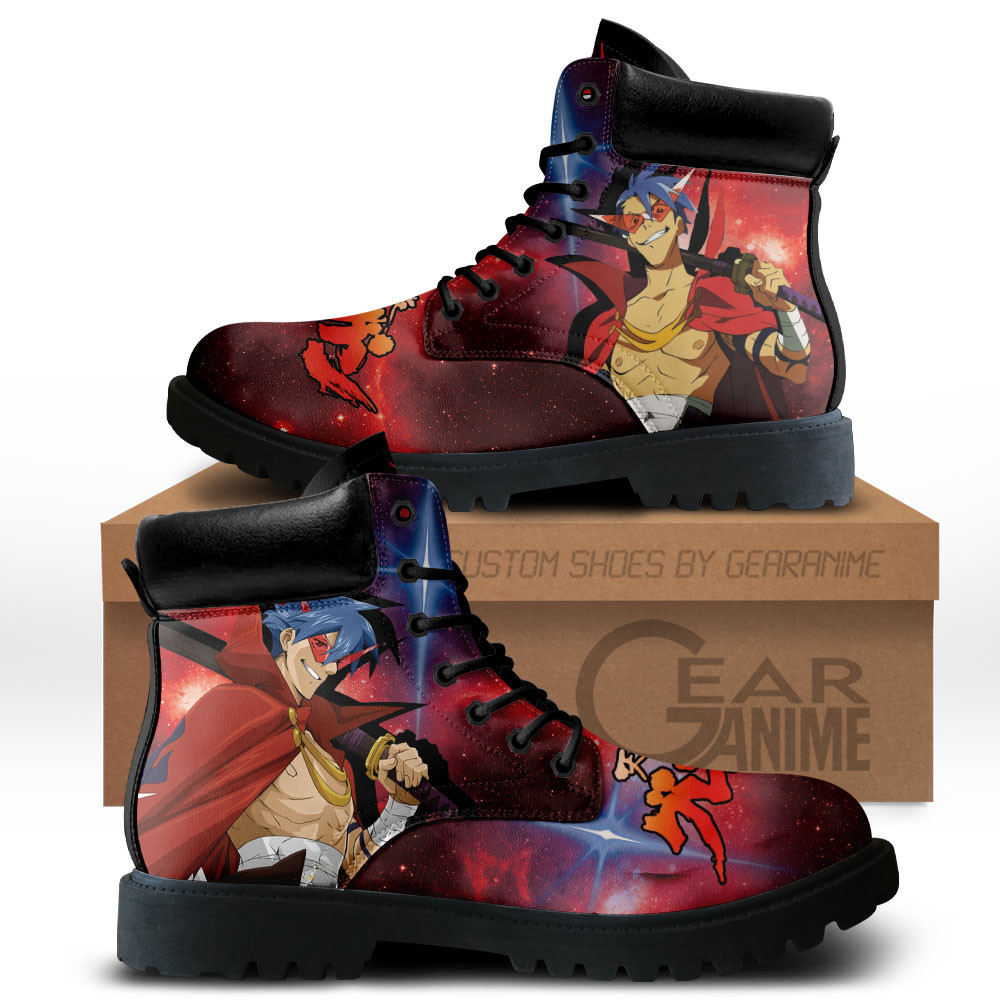 Gurren Lagann Kamina Custom Anime Combat Boots MV0711