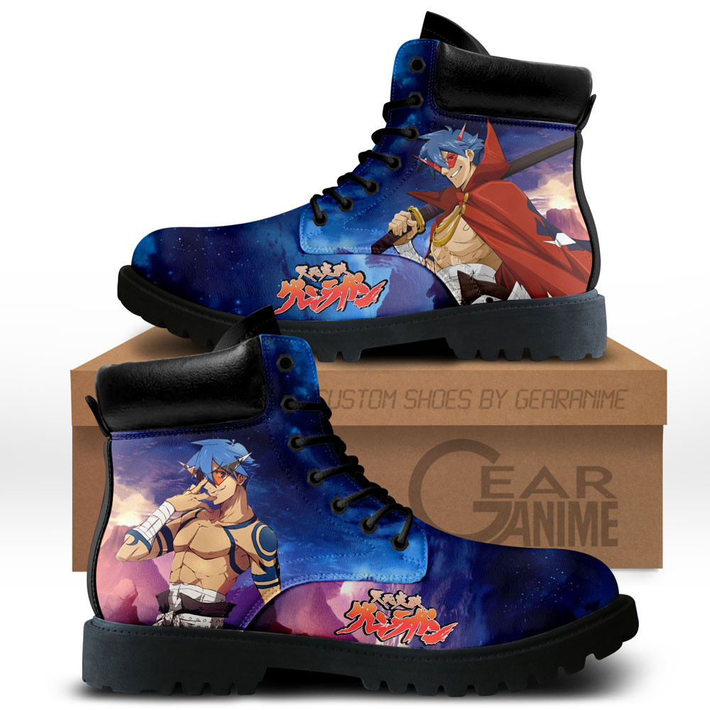 Gurren Lagann Kamina Custom Anime Combat Boots NTT171
