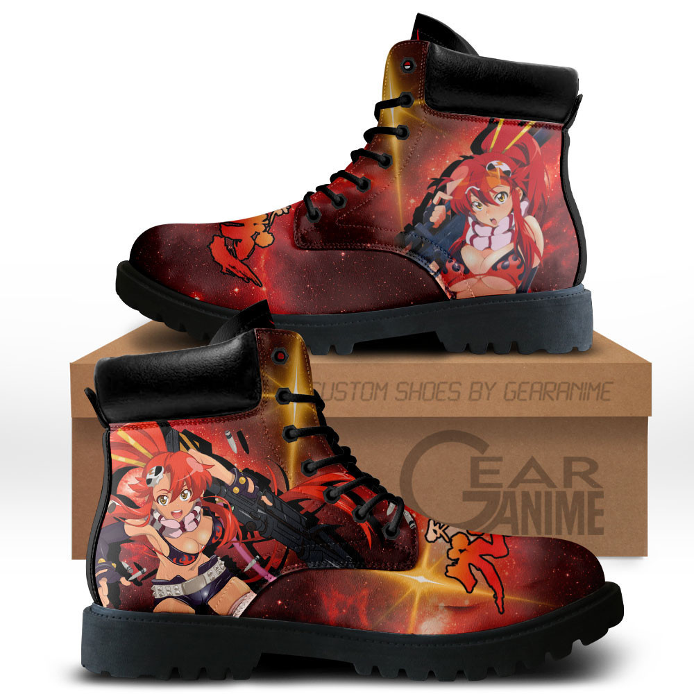 Gurren Lagann Yoko Littner Custom Anime Combat Boots MV0711