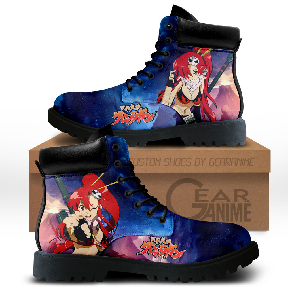 Gurren Lagann Yoko Littner Custom Anime Combat Boots NTT171