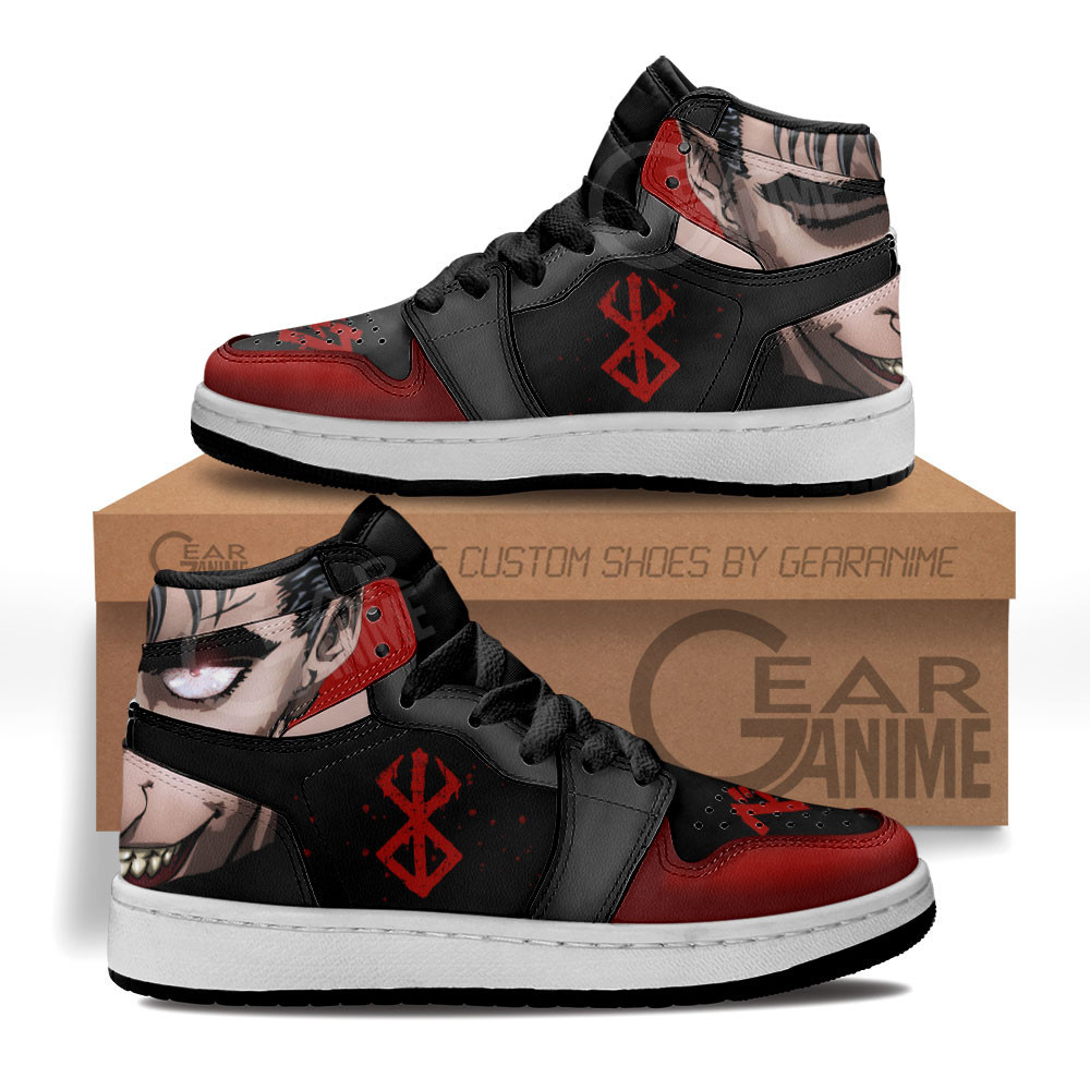 Guts Custom Anime Kids High-Top Leather Sneakers MV1307