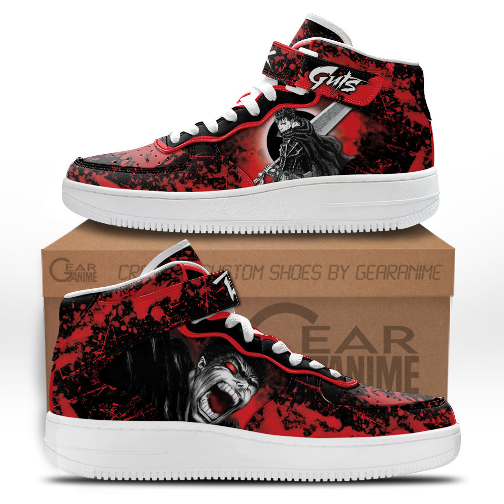 Guts Custom Anime Mid-Top Leather Sneakers