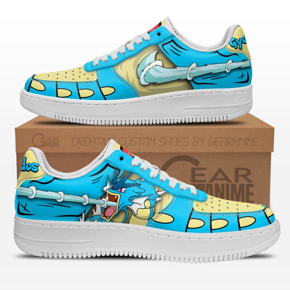 Gyarados Custom Anime Low-Top Leather Sneakers