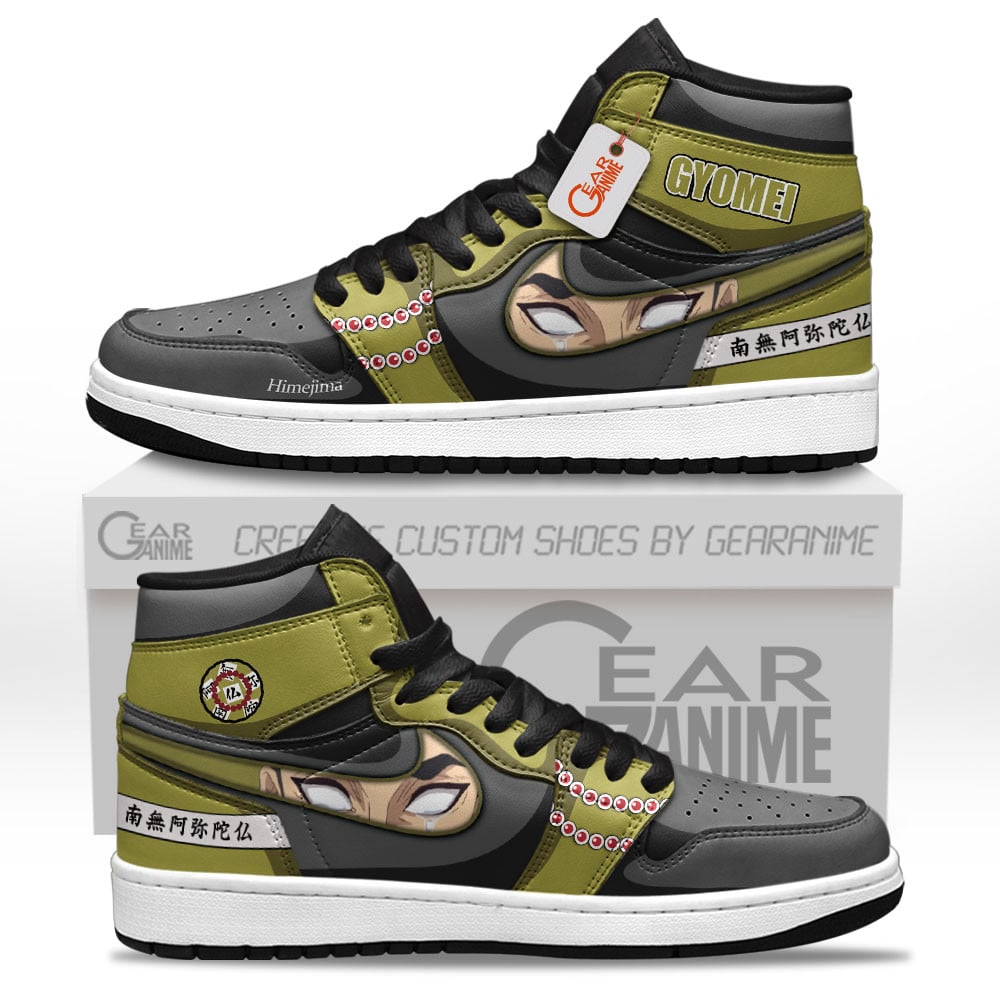 Gyomei Himejima High-Top Leather Sneakers Custom Name