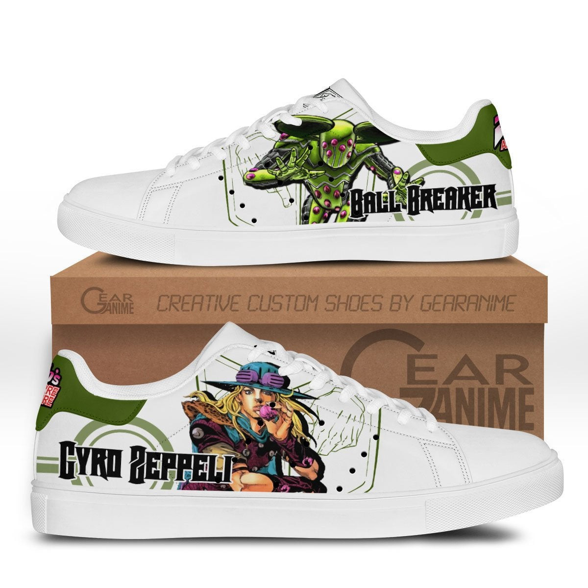Gyro Zeppeli Custom Anime Classic Court Shoes