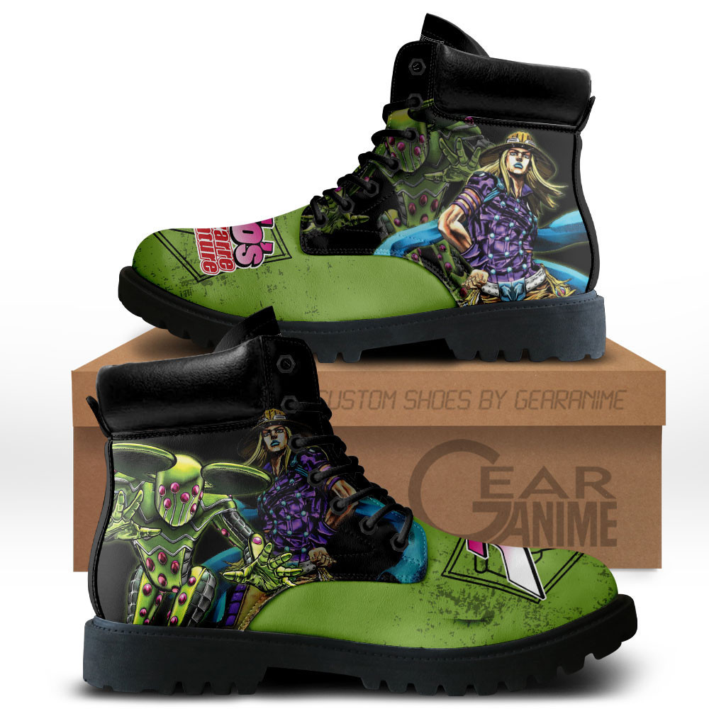 Gyro Zeppeli Custom Anime Combat Boots MV0512
