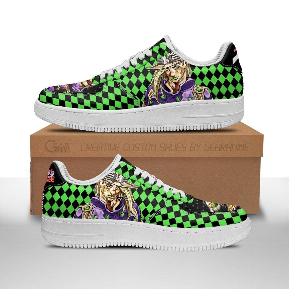 Gyro Zeppeli Custom Anime Low-Top Leather Sneakers