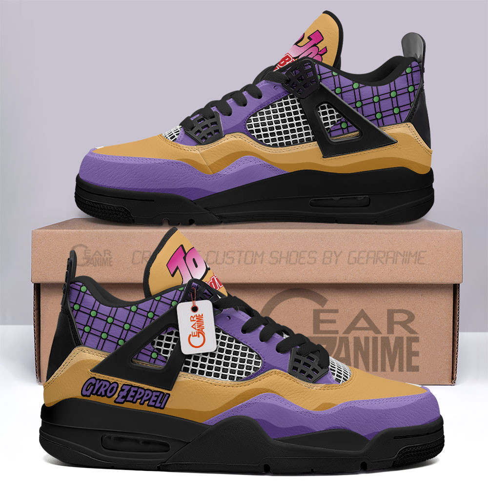 Gyro Zeppeli Retro 4 Leather Sneakers Custom Name