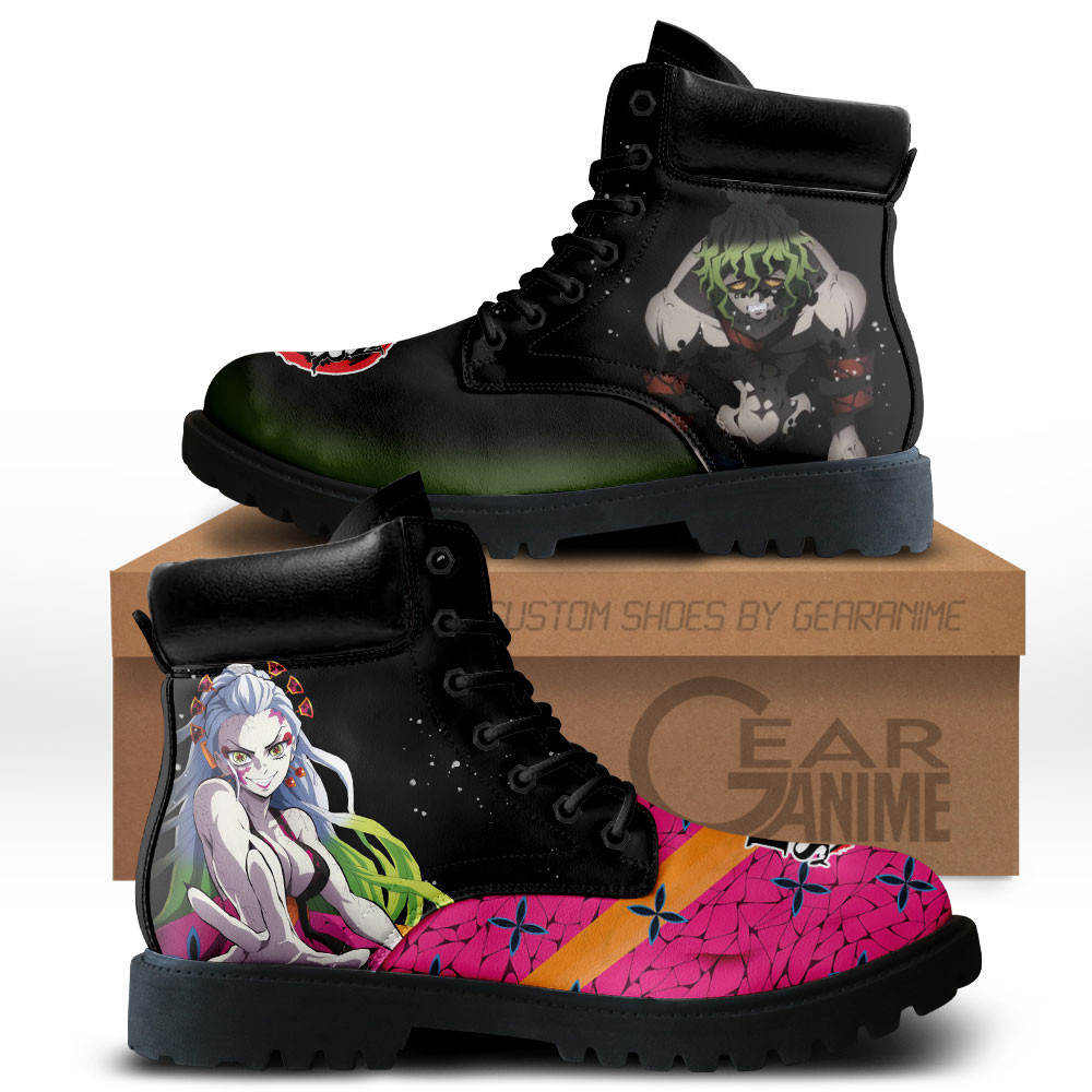 Gyutaro and Daki Custom Anime Combat Boots MV0512